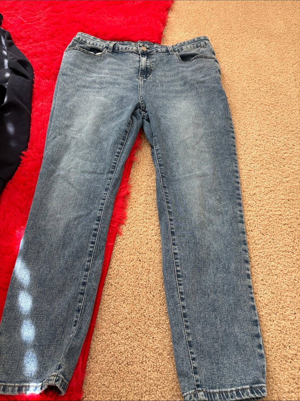 Classic Straight-Leg Blue Denim Jeans